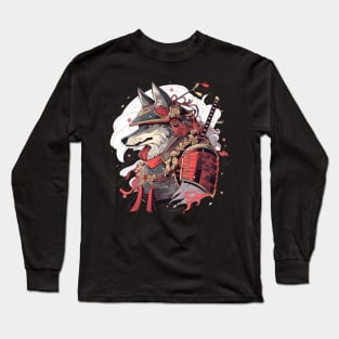 samurai dog Long Sleeve T-Shirt